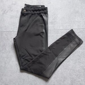 Celebrity Pink Skinny Pants Women Sz 3 Black Excellent Faux Leather Stripe Luxe